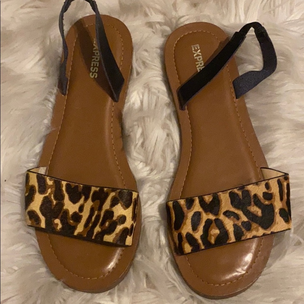 Express leopard sandals